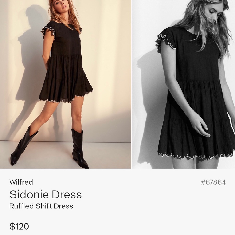 Aritzia Wilfred Sidione Dress in black
